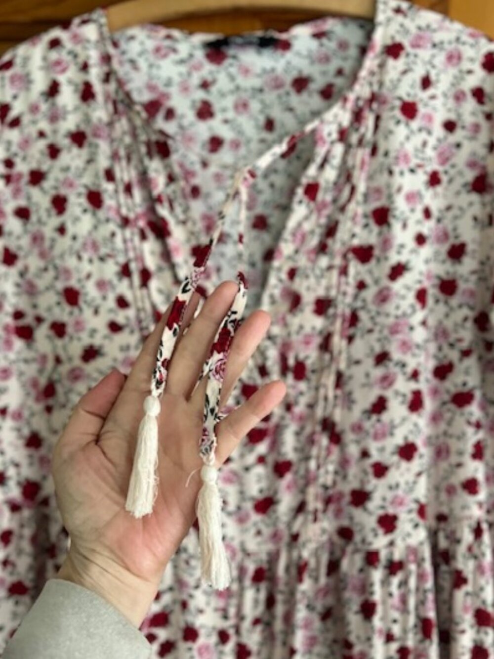 Dokotoo Summer Casual Boho Floral V Neck Short Sleeve Sundress Women's Large - Picture 8 of 13